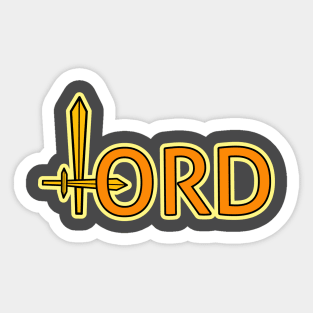 cool and unique lord writing design Sticker